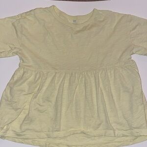 Sunshine Yellow Gap ruffle top Size L Girl